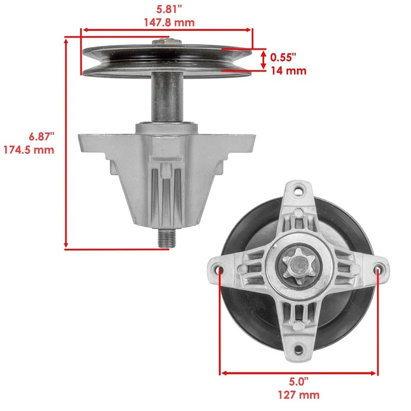 Spindle Assembly For Troy-Bilt 13A277BS066 13A877BS066 13A877BS266 Pony 42" gallery