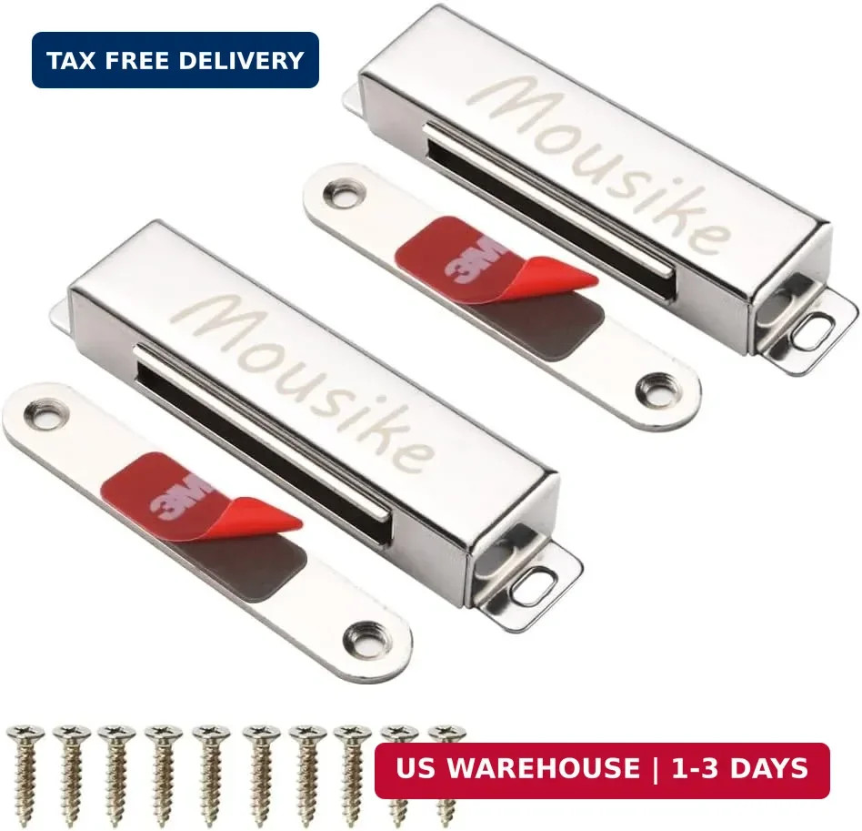 Mousike Magnetic Door Catch，70lb Stainless Steel Cabinet Door Magnets with Stron gallery