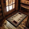Rustic Lodge Black Bear 2x3 Area Rug, 2'2x3'3 2'2" x 3'3" (Rectangular) gallery
