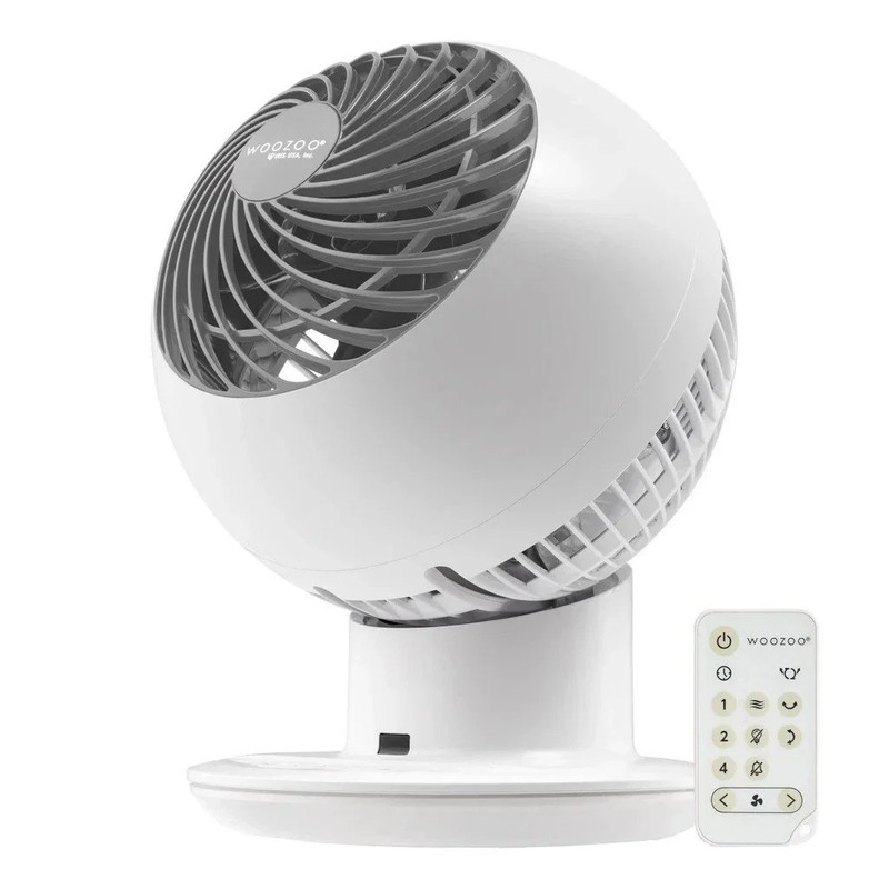 WOOZOO Globe Multi-Directional 5-Speed Oscillating Fan with Remote White gallery