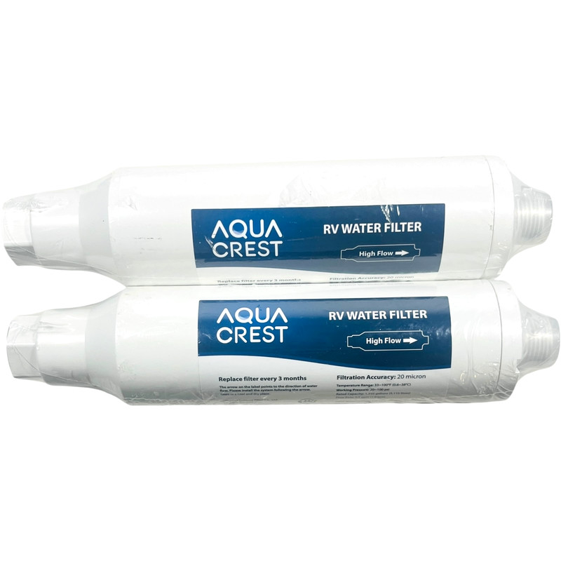 AQUA CREST RV Filter, RV Inline Hose Water Filter - LOT of 2 gallery