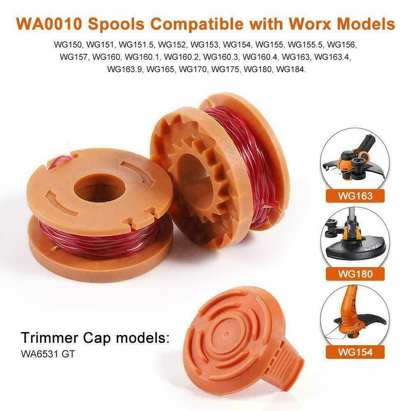 WORX WA0010 PREMIUM Replacement String Trimmer Spool Line Cap Cover WA6531 Worx gallery