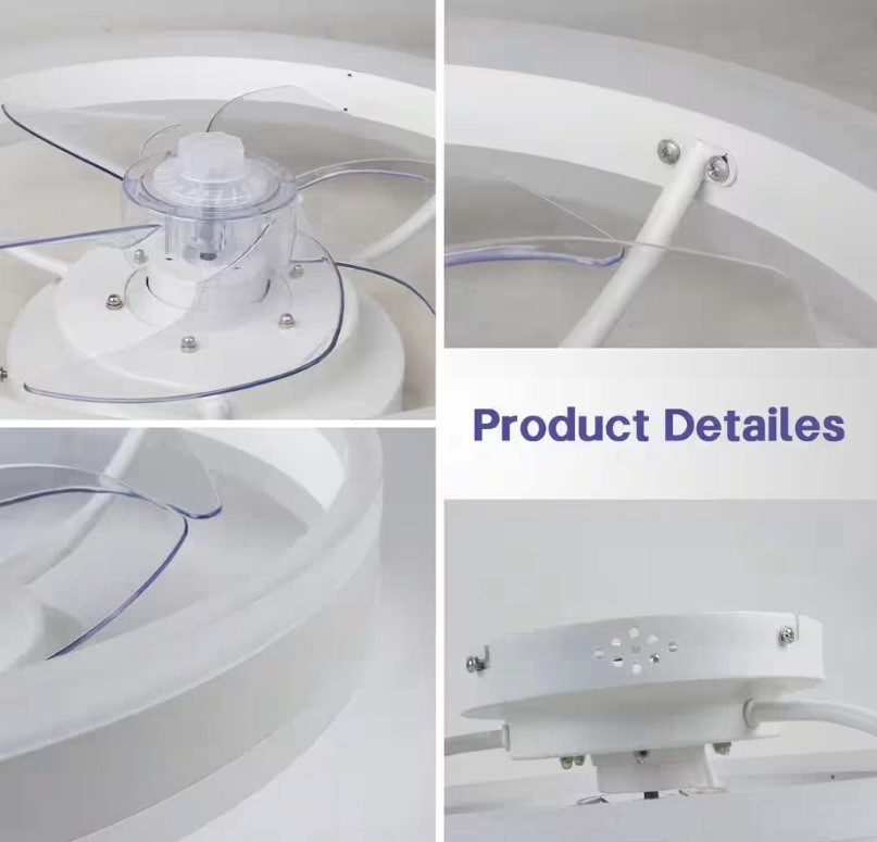 Ceiling Fans with Lights and Remote - Dimmable LED (3000-6000K)) 15.75” Modern gallery