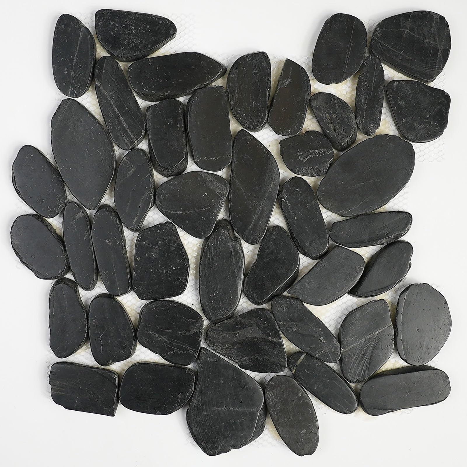 CONSDAN Pebble Stone Tiles, 12x12 inch Durable for Kitchen Backsplash, 6 Pieces gallery