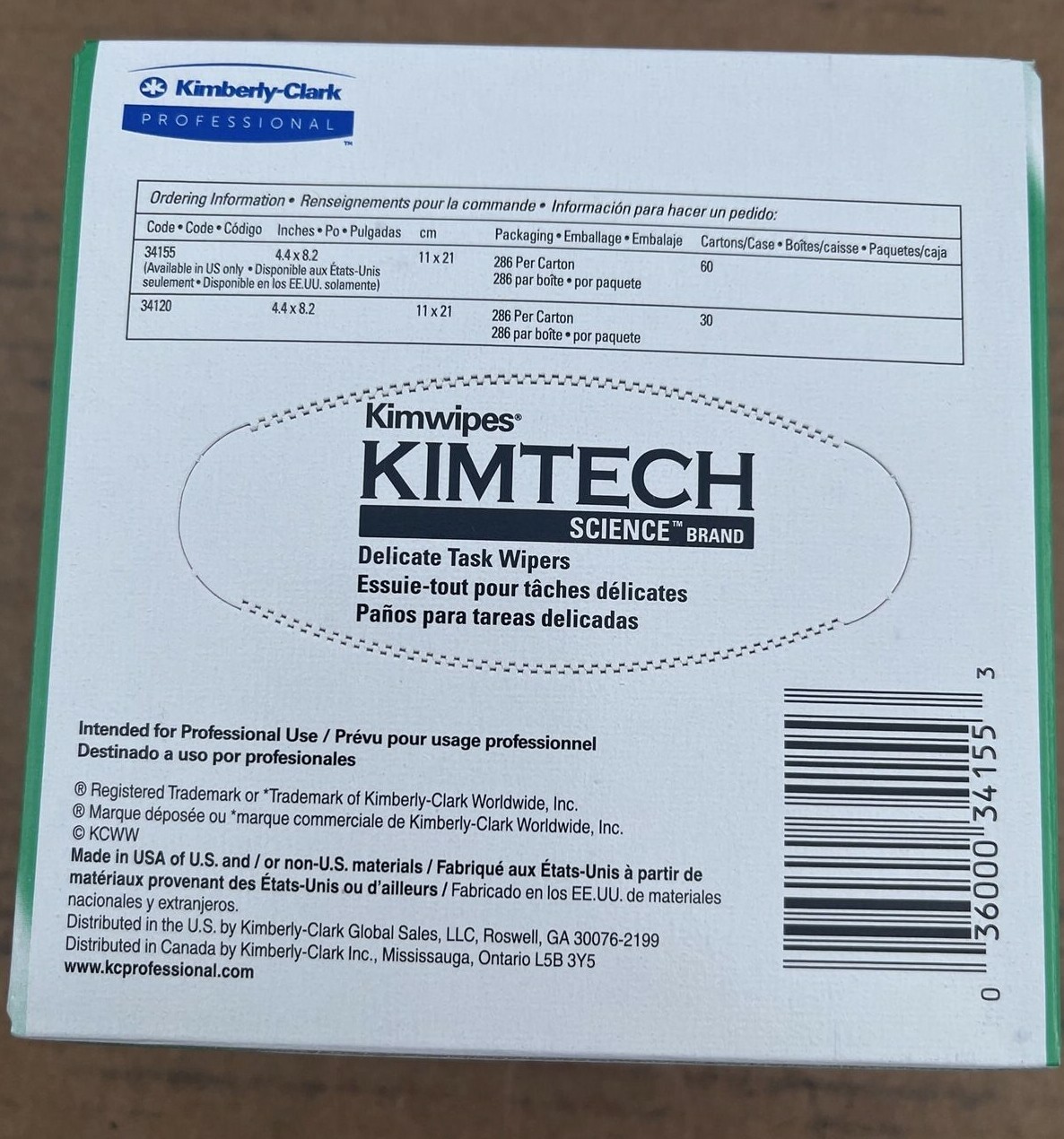 KIMTECH 34155 KIMWIPES DISPOSABLE CLOTH DELICATE TASK WIPERS LINT FREE (286 PCS) gallery