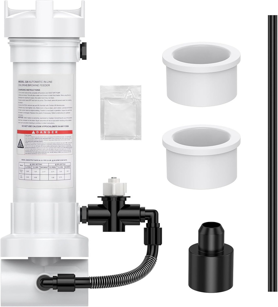 320 Automatic Pool Chlorine/Bromine Feeder for In-Ground & Above Ground Pools