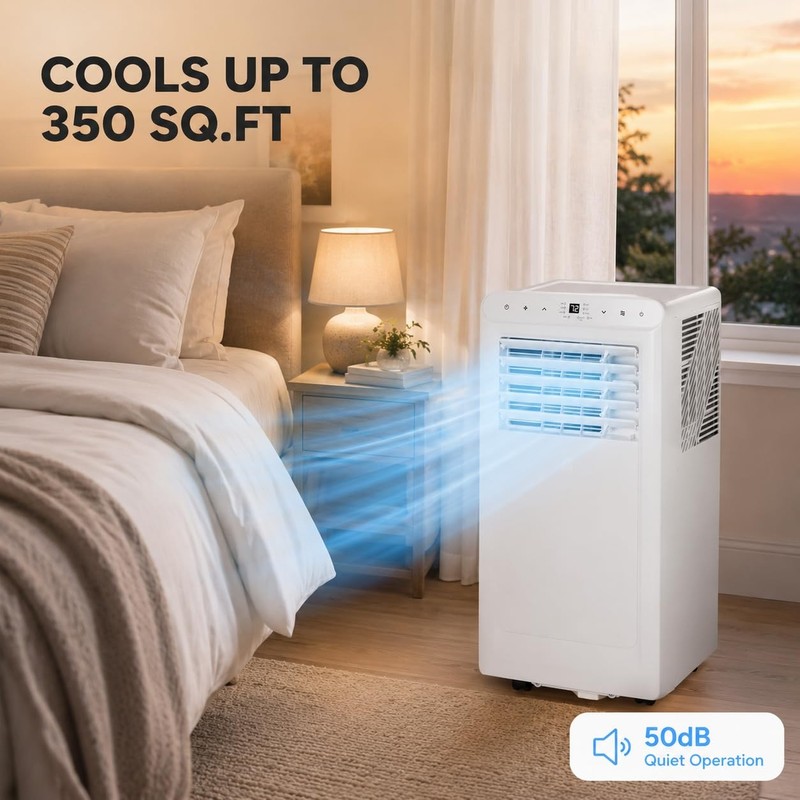 8,000 BTU Remote-Controlled Quiet Air Conditioner for room up to 350Sq.Ft gallery