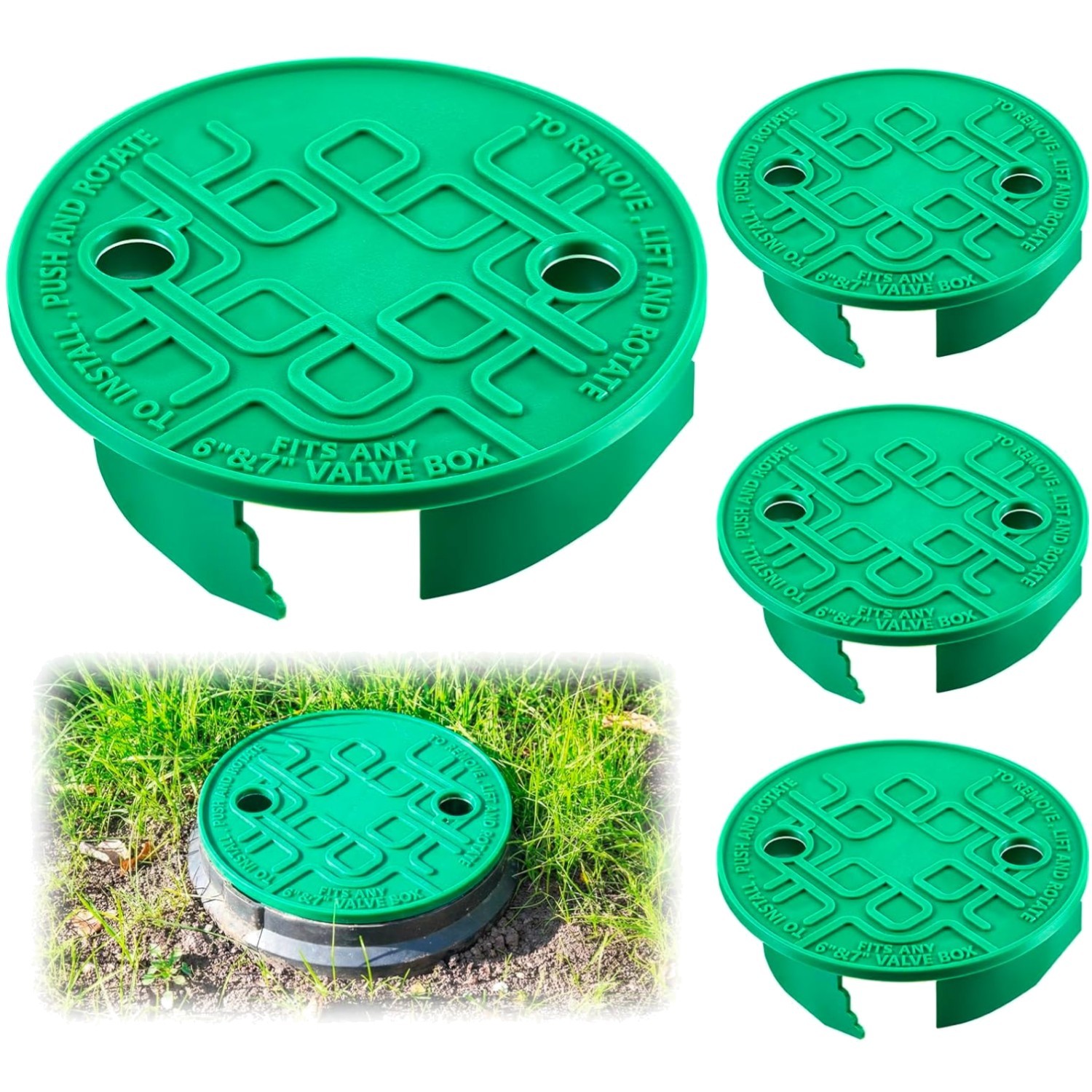 Universal Sprinkler Valve Box Lid Covers - Set of 4 gallery