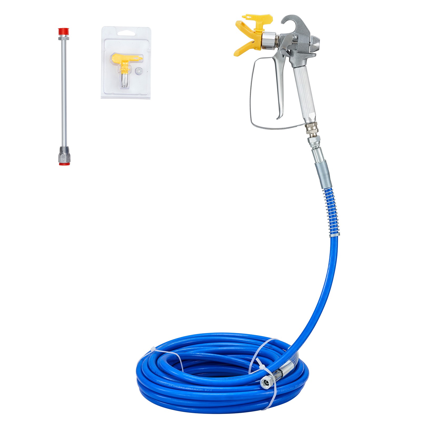 VEVOR Airless Paint Spray Hose Kit 50ft 1/4in Swivel Joint 3600psi with 517 Tip gallery