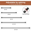 Matte Black Double Curtain Rods, 28 to 14 Inch, Heavy Duty 1-Inch Front and 5... gallery