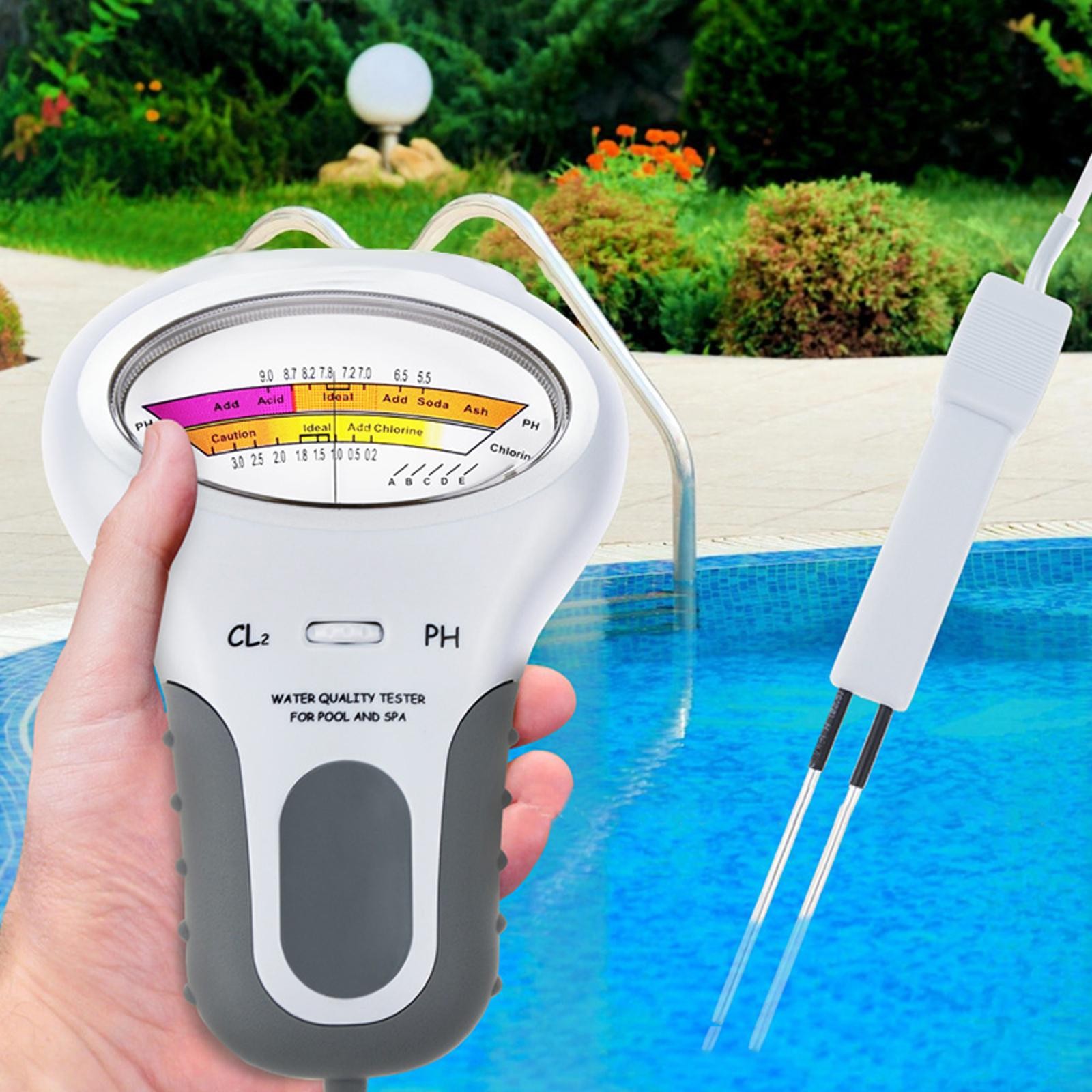 Water Quality PH/CL2 Chlorine Tester Level Meter For Swimming Pool Spa Hot Tubs gallery