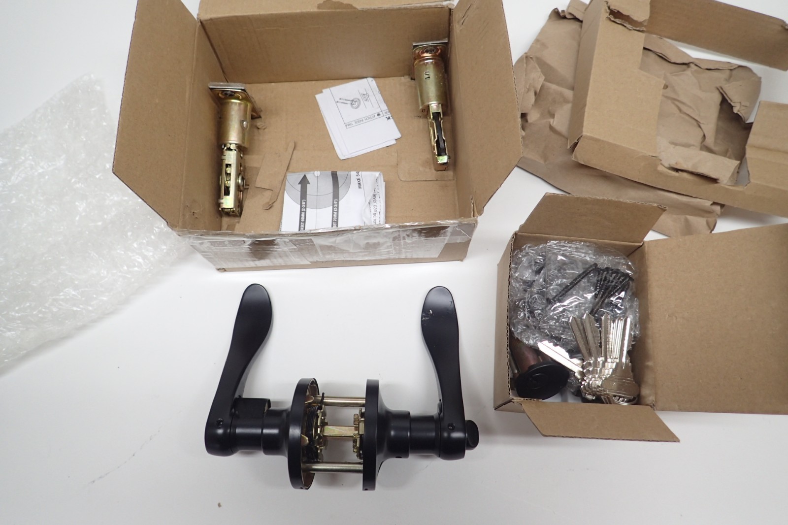 Probrico Deadbolt Handle Set Bronze Keyed Alike Door Lock Front Entry Door Handl gallery