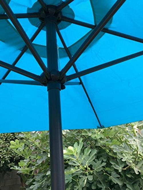 Replacement Turquoise/SPA Blue Strong & Thick Umbrella Canopy for 9ft 8 Ribs gallery