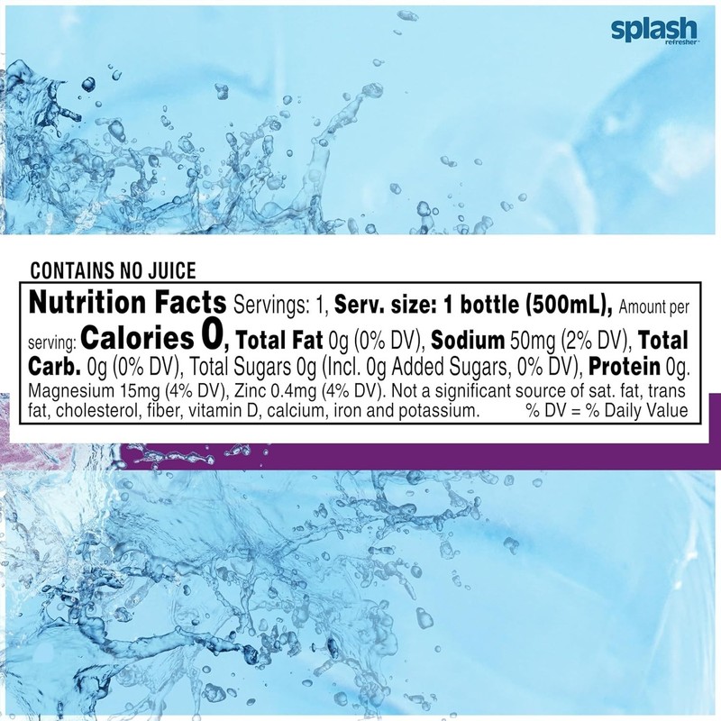 Splash Blast Acai Grape Flavored Water - Pack of 12, Zero Calories & Sugar gallery