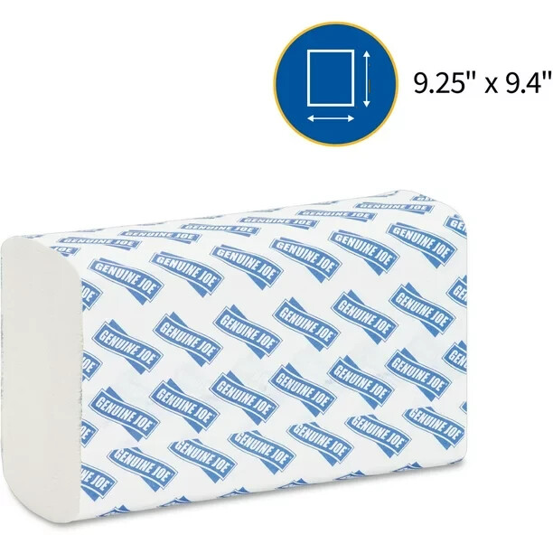 4000 White Paper Multifold Towels Bulk C-Fold Recycled Fiber Genuine Pack of 16 gallery