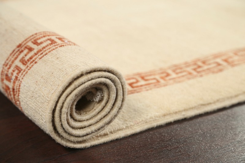IVORY Bordered Gabbeh Kashkoli Oriental Runner Rug Hand-knotted 2' 8" x 10' 4" gallery