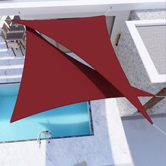 Waterproof Red Right Triangle Sun Shade Sail Outdoor Canopy Awning Patio Pool