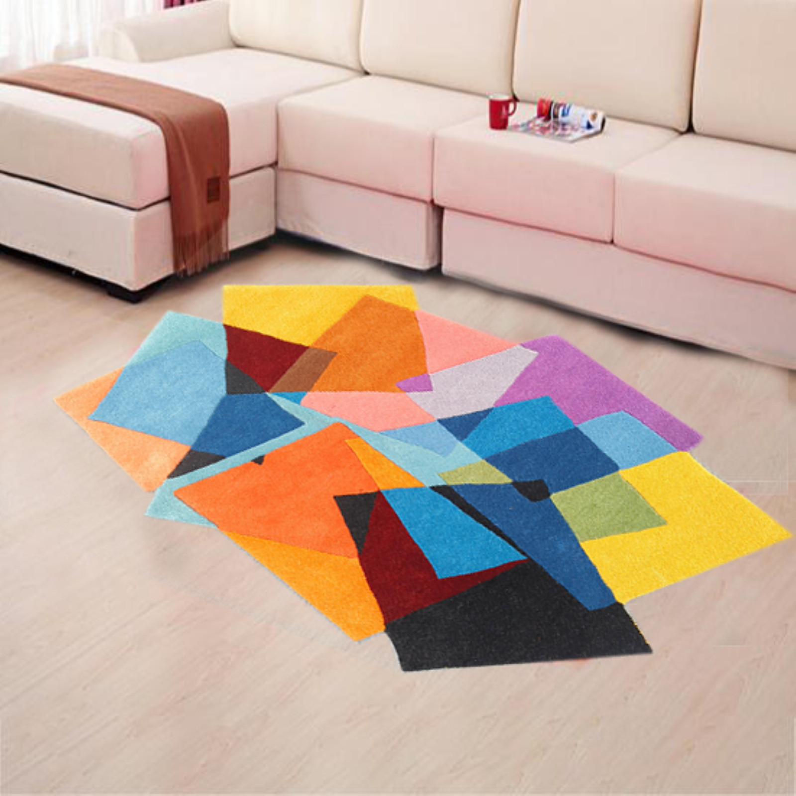 Irregular Shape Rugs Handmade 100% Woolen Hand Tufted For Home Decoration gallery