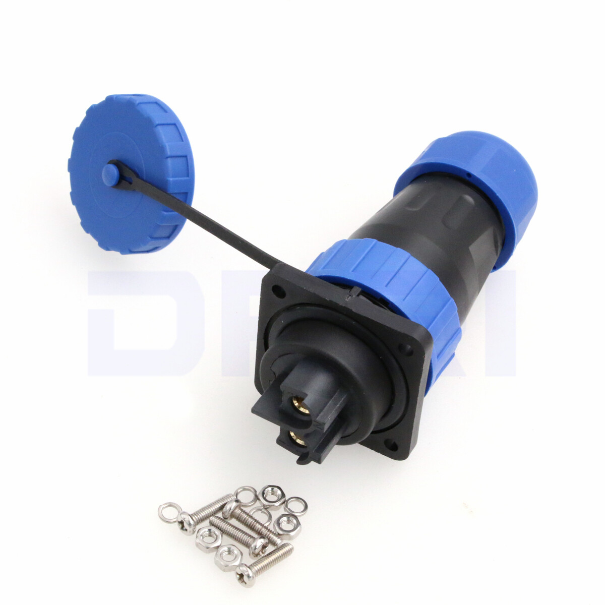 TY28 Solder-Free Screw Crimp Square Panel Mount Male Female Waterproof Connector gallery