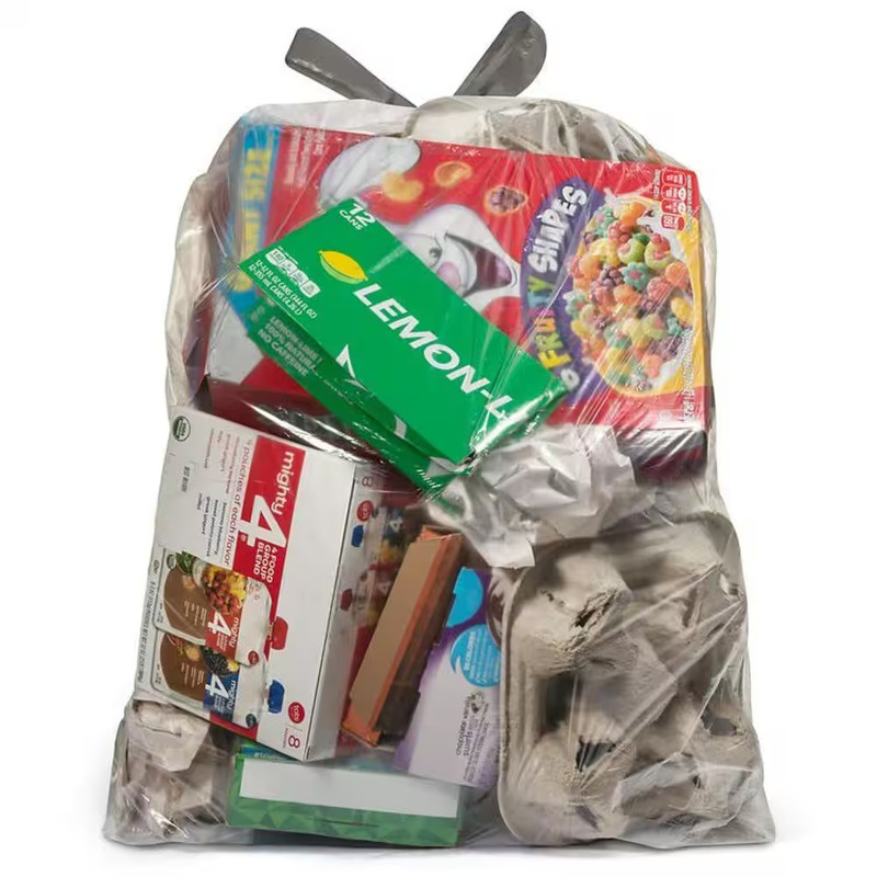 13 Gal. 0.7 Mil Clear Drawstring Trash Bags 24 In. X 27 In. Pack of 60 for Home, gallery