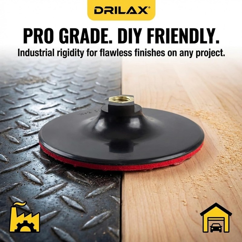 5 inch Hook and Loop Backing Pad Buffing Sanding Pad for Angle Grinder 5/8-11 UN gallery