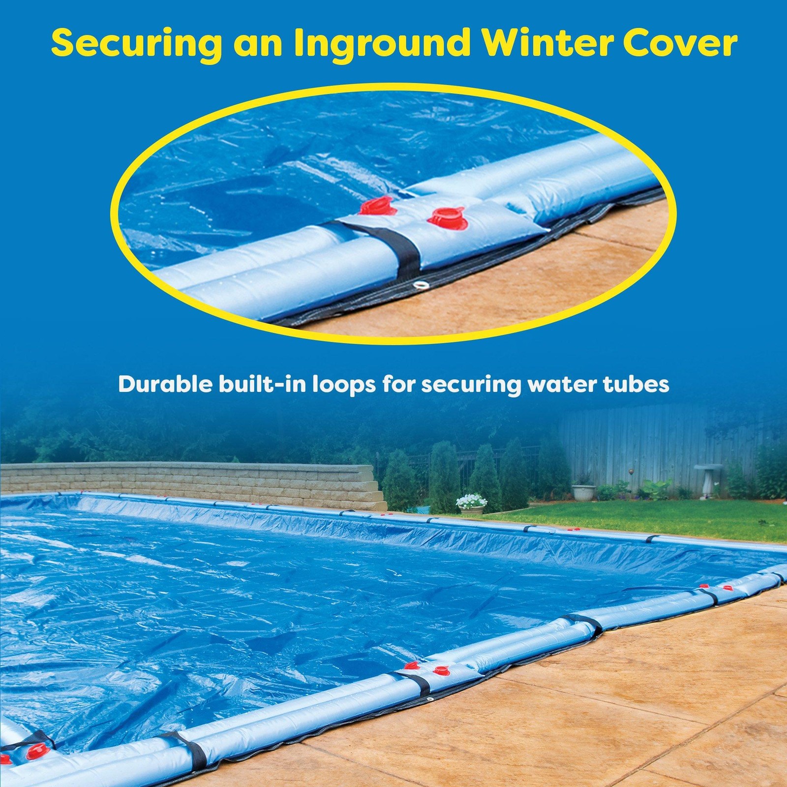 Rectangle Fine Mesh Inground Winter Pool Cover, 3-Year Warranty gallery