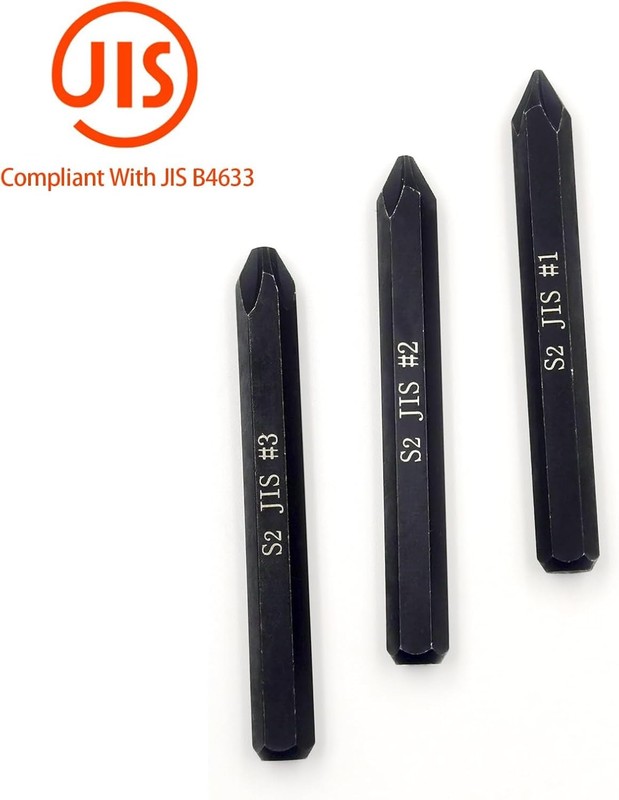 JIS B4633 Impact Screwdriver Bits Set 5/16" Hex S2 Steel 75mm Japanese Vehicles gallery