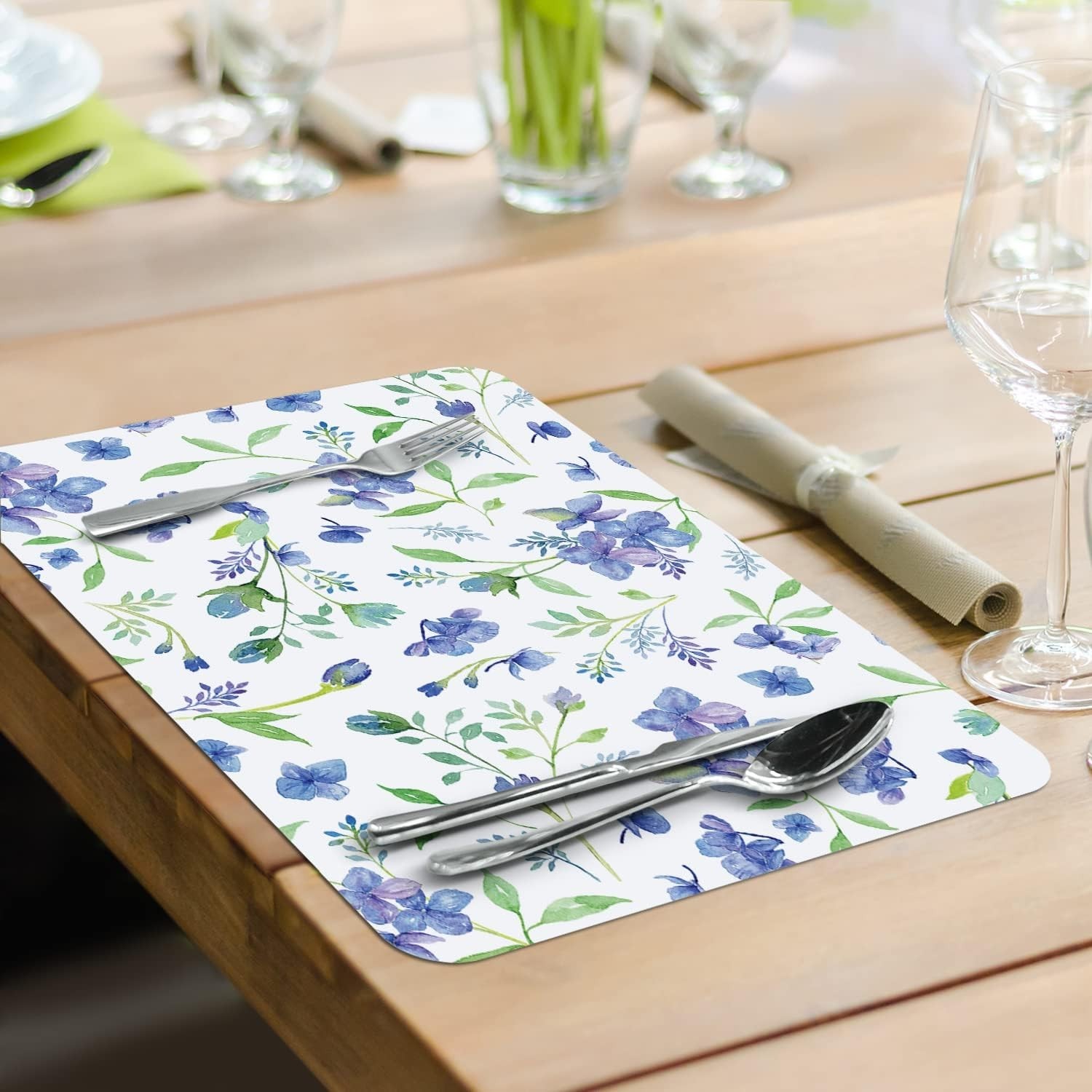 CounterArt Beautiful Hydrangea 4 Pack Reversible Easy Care Flexible Placemat gallery