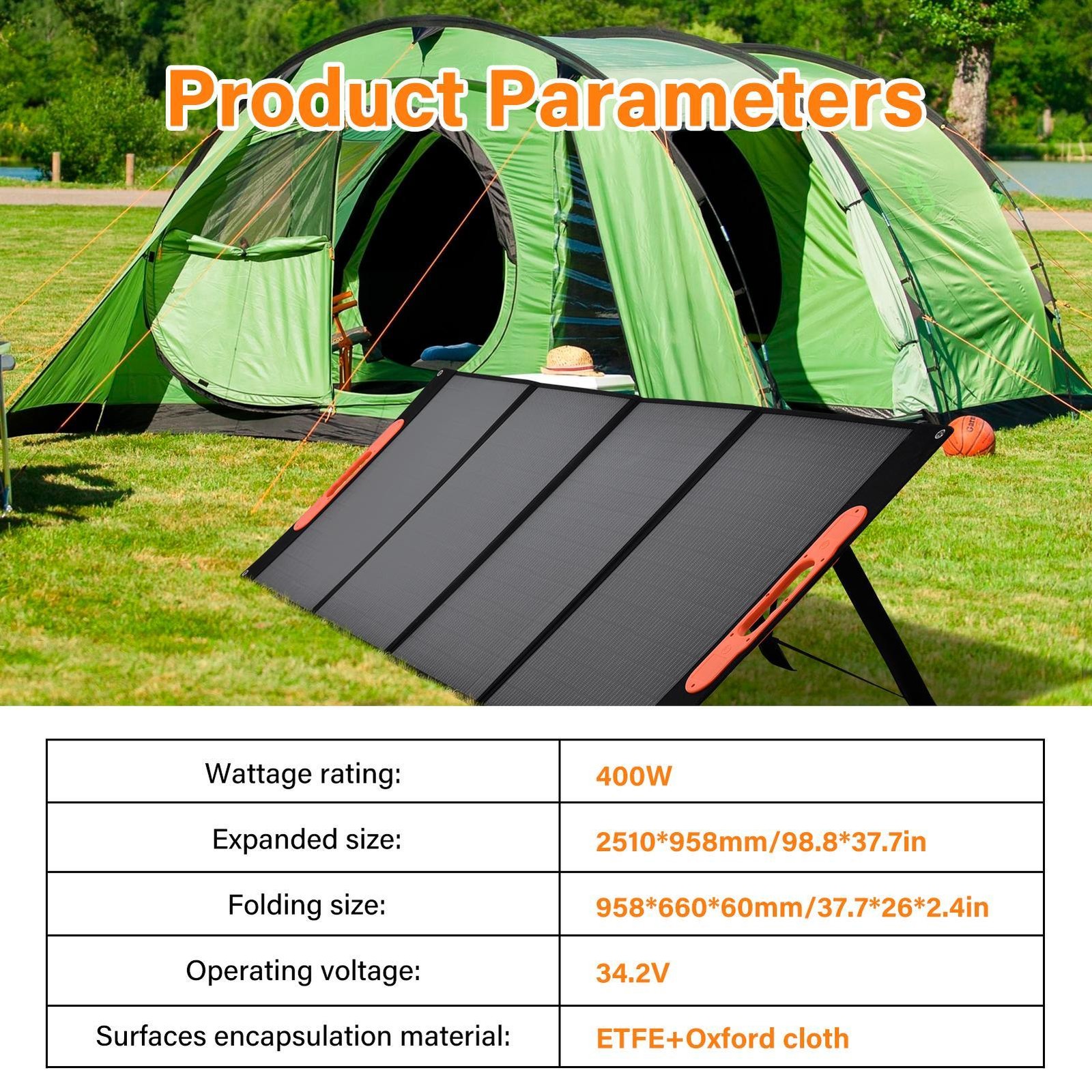 400W Portable Solar Panel Foldable For Power Station gallery