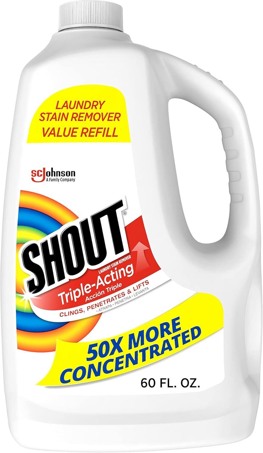 Shout Active Enzyme Laundry Stain Remover Spray, Triple-Acting, Penetrates 60oz gallery