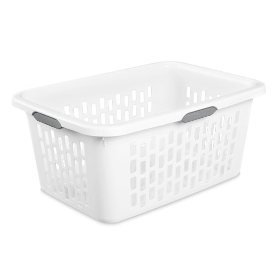 Sterilite 2 Bushel Large Plastic Laundry Basket 4 Comfort Grip Handles, White gallery