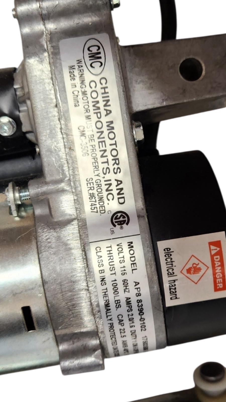 Head And Foot Adjustable Bed Foot Motor CMC Model AP8 8390-0102 Actuator gallery