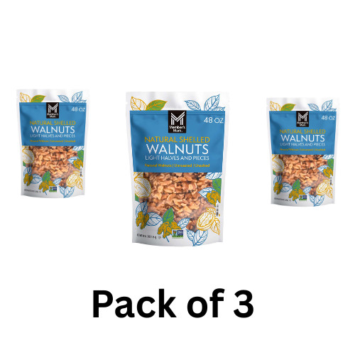 3 PACK - Member's Mark Natural Shelled Walnuts 3 lbs (Total 9 lbs) FREE SHIP!! gallery