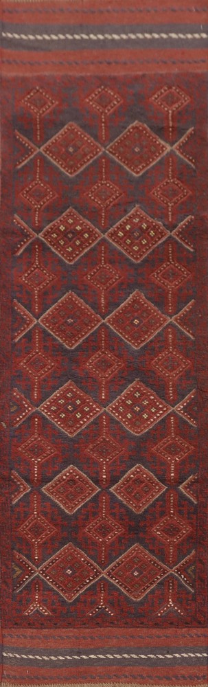 Nomadic Wool Hand-knotted Oriental Runner Rug Traditional Tribal Carpet 2x8