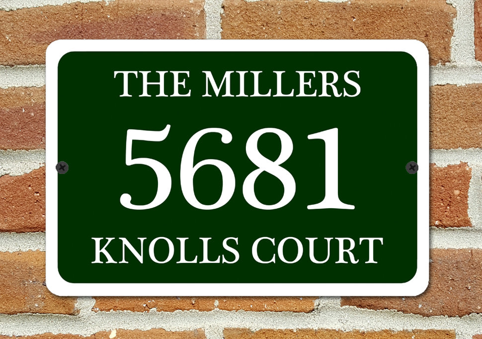 Customized House Number Plaque Aluminum Metal 12" x 8" Home Address Sign gallery
