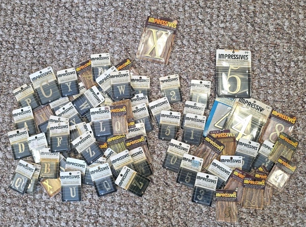 Moderne Impressives Press-On Letters & Numbers 75+ Lot Varies Sizes gallery