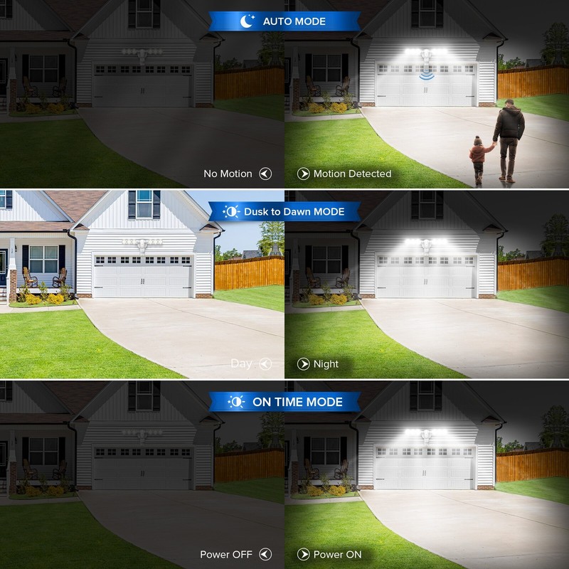 6000LM LED Floodlight PIR Motion Sensor Security Outdoor Wall Light Dusk to Dawn gallery