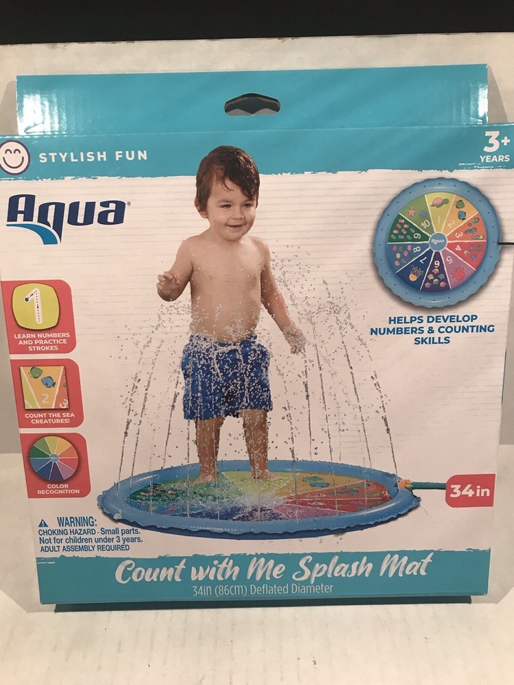 Splash Mat Inflatable Count With Me Learn #'s Ct Creatures Color Recognize Agua