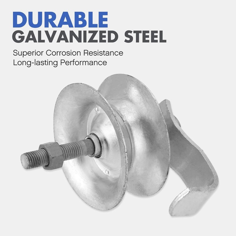 Sliding Gate Rollers 5" Steel Pipe Track Roller Galvanized for 1 5/8" Pipe Track gallery