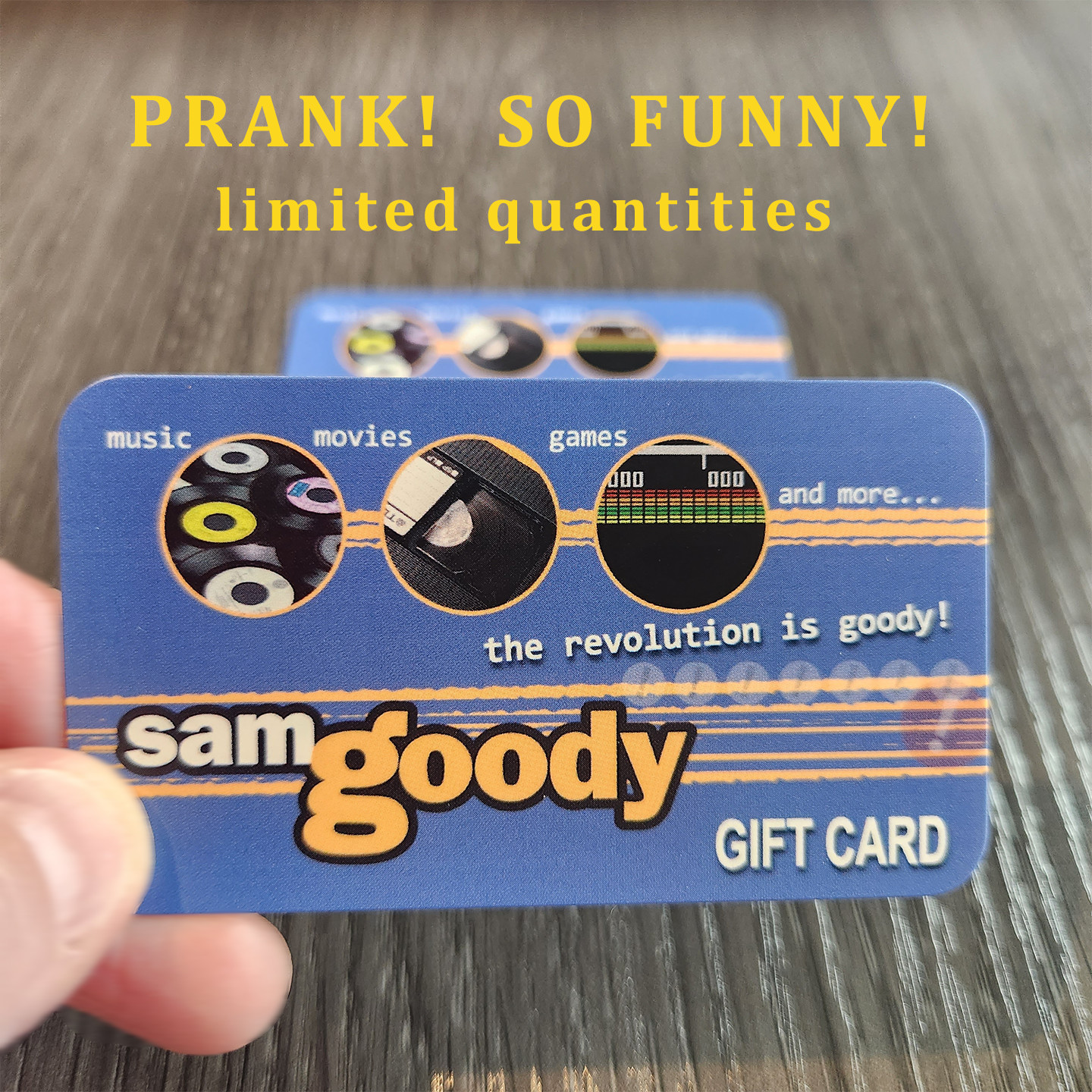 (2) Sam Goody Prank Gag Gift Card - Birthday Christmas Graduation Gag gift FUNNY gallery