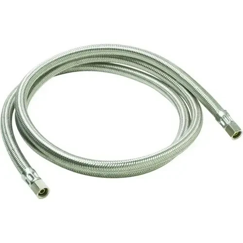 5' Universal Ice Maker Flexible Braided Stainless Steel Water Supply Hose 1/4 gallery
