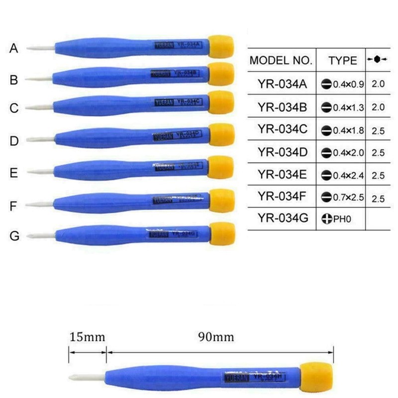 7x Ceramic Screwdriver Tool Anti static Non magnetic Conductive Repair Tool D gallery