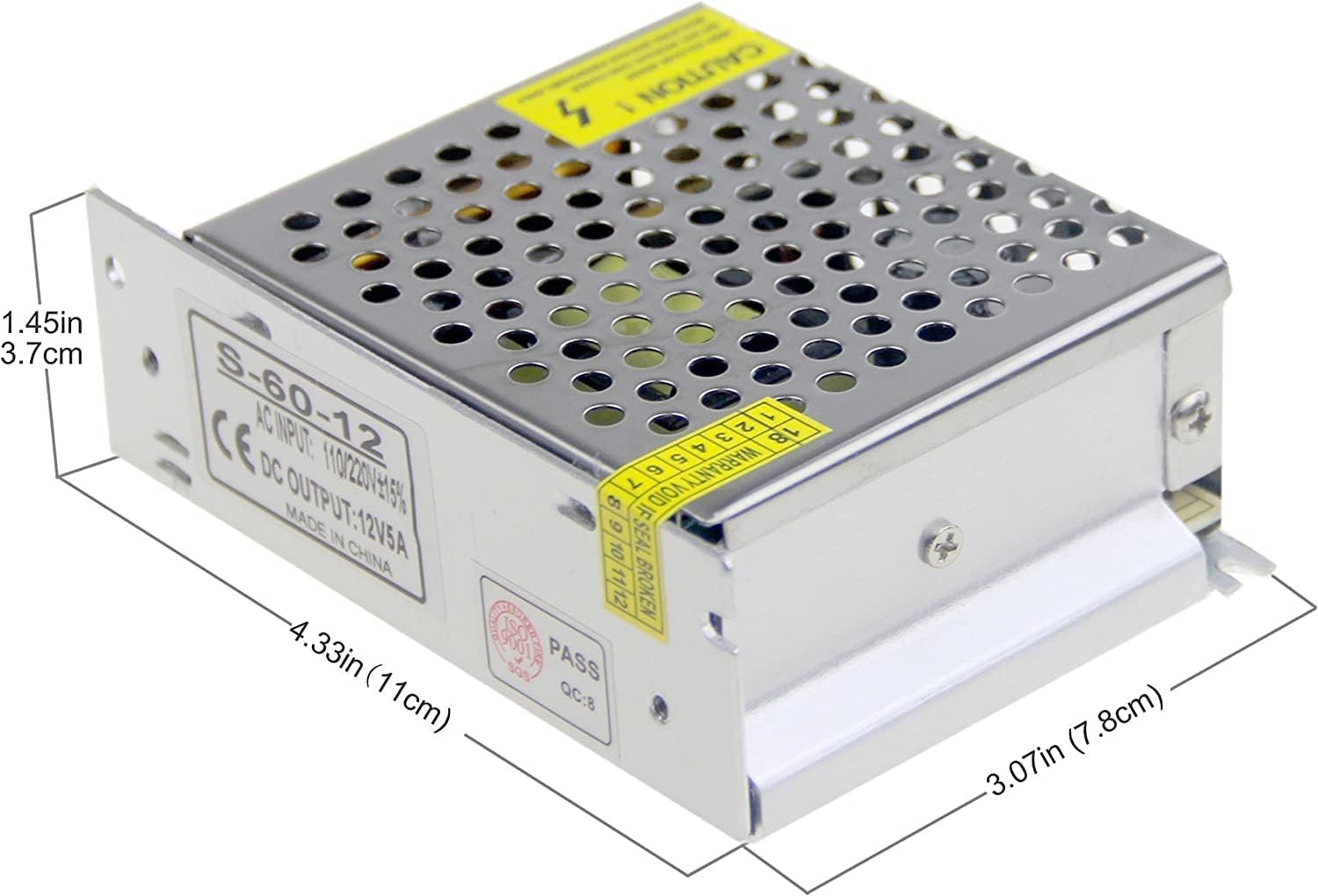 12V 5A 60W Power Supply AC DC Adapter Universal for LED CCTV Security gallery