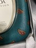 Oneida Collection Picture Frame Teal 3 1/2X 5 Paisley Fabric Oval Taiwan Vtg gallery
