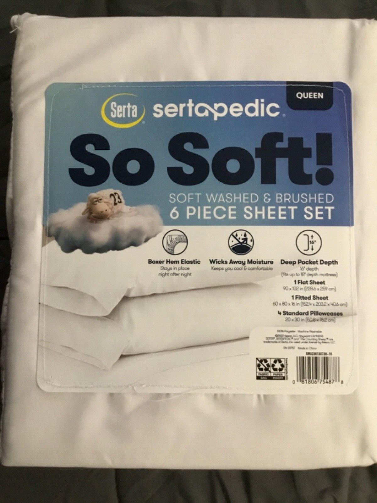 SERTA So Soft Solid Sheet Sets Amazingly Soft . New. & Color. gallery