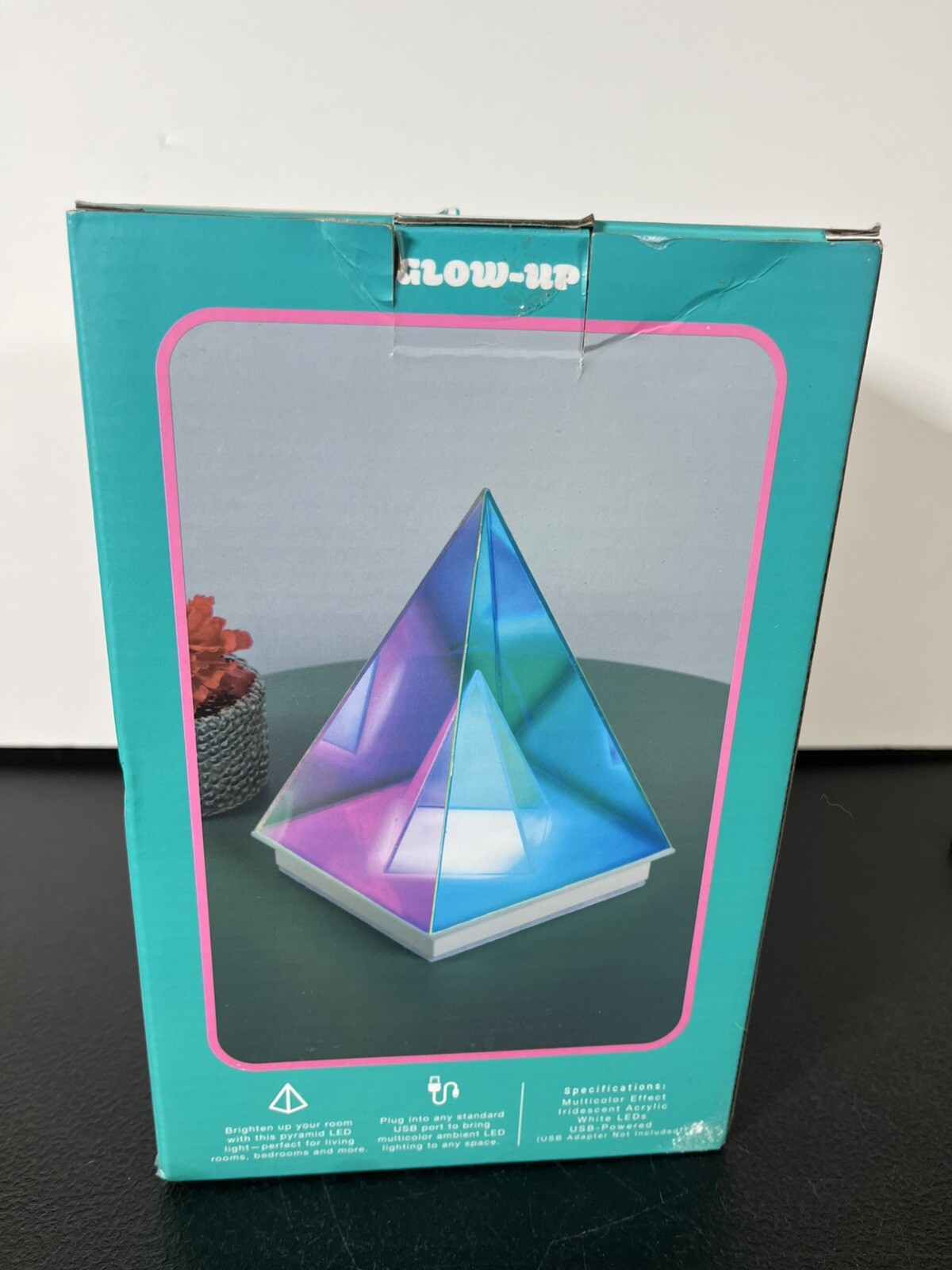 Infinity Pyramid Table Lamp, LED, Magical, Colorful Infinite Night Light Glow gallery