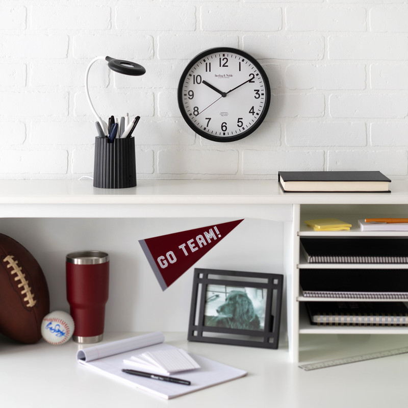 NEW 8.78" Basic Indoor Analog Round Modern Wall Clock, Black (FAST SHIPPING) gallery