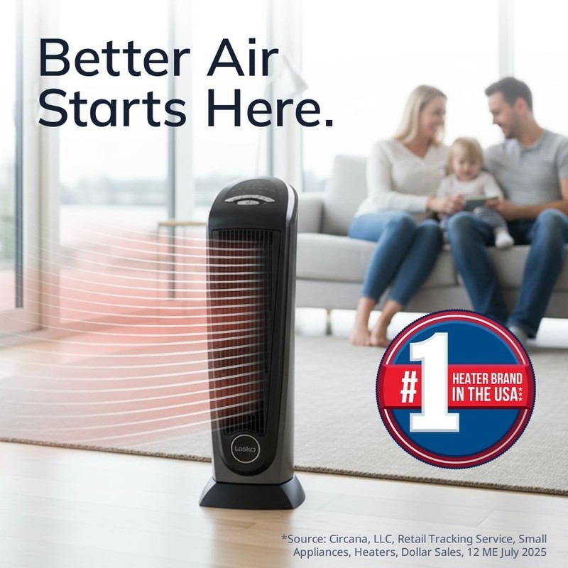 Lasko 751320 Ceramic Tower Space Heater w/ Remote | 1500W | Oscillating | gallery