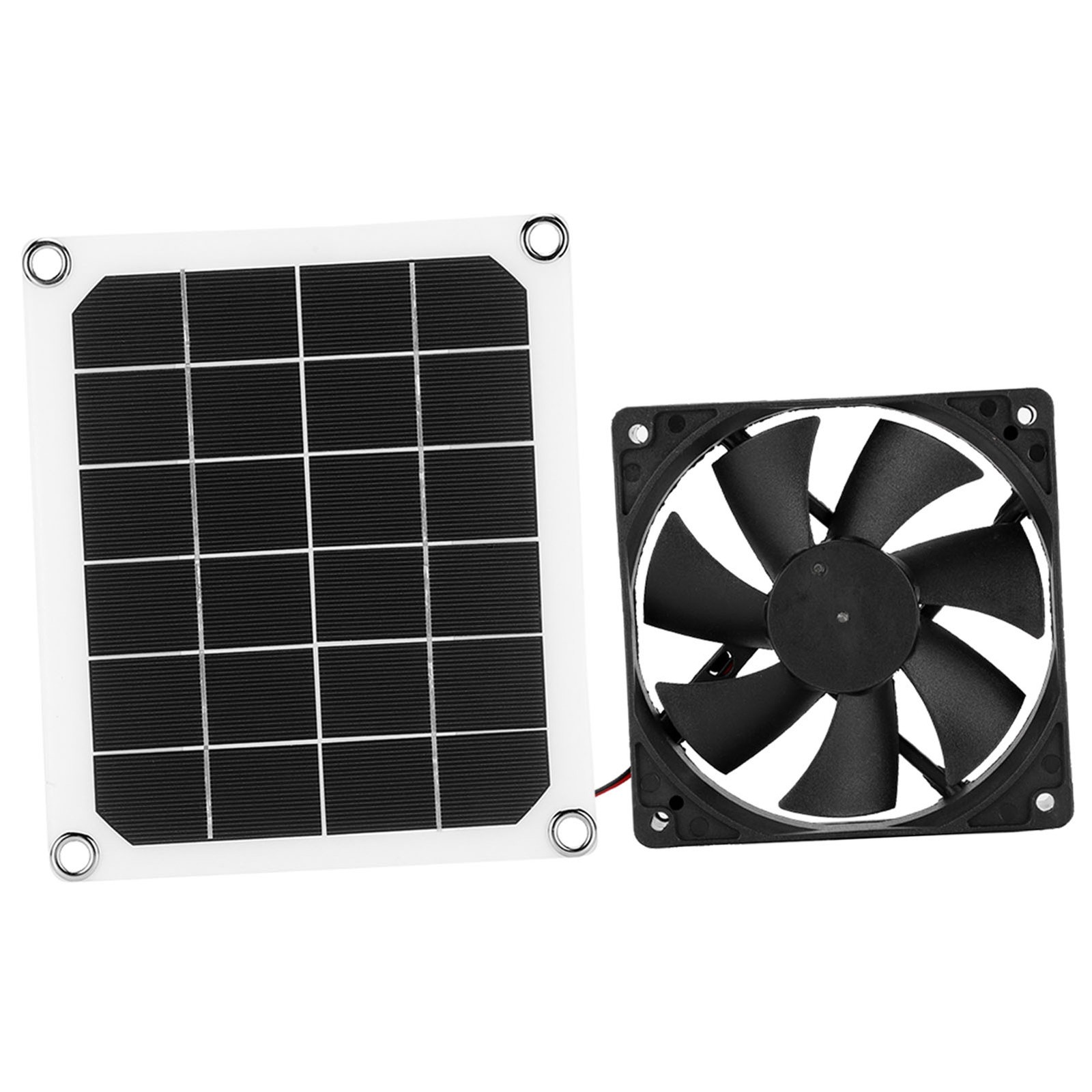 Solar Powered Fan Kit 10W Solar Panel Waterproof Exhaust Fan for Chicken Coop gallery