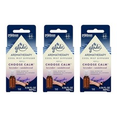(3) Glade Cool Mist Diffuser Oil Refill Choose Calm Lavender + Sandalwood New